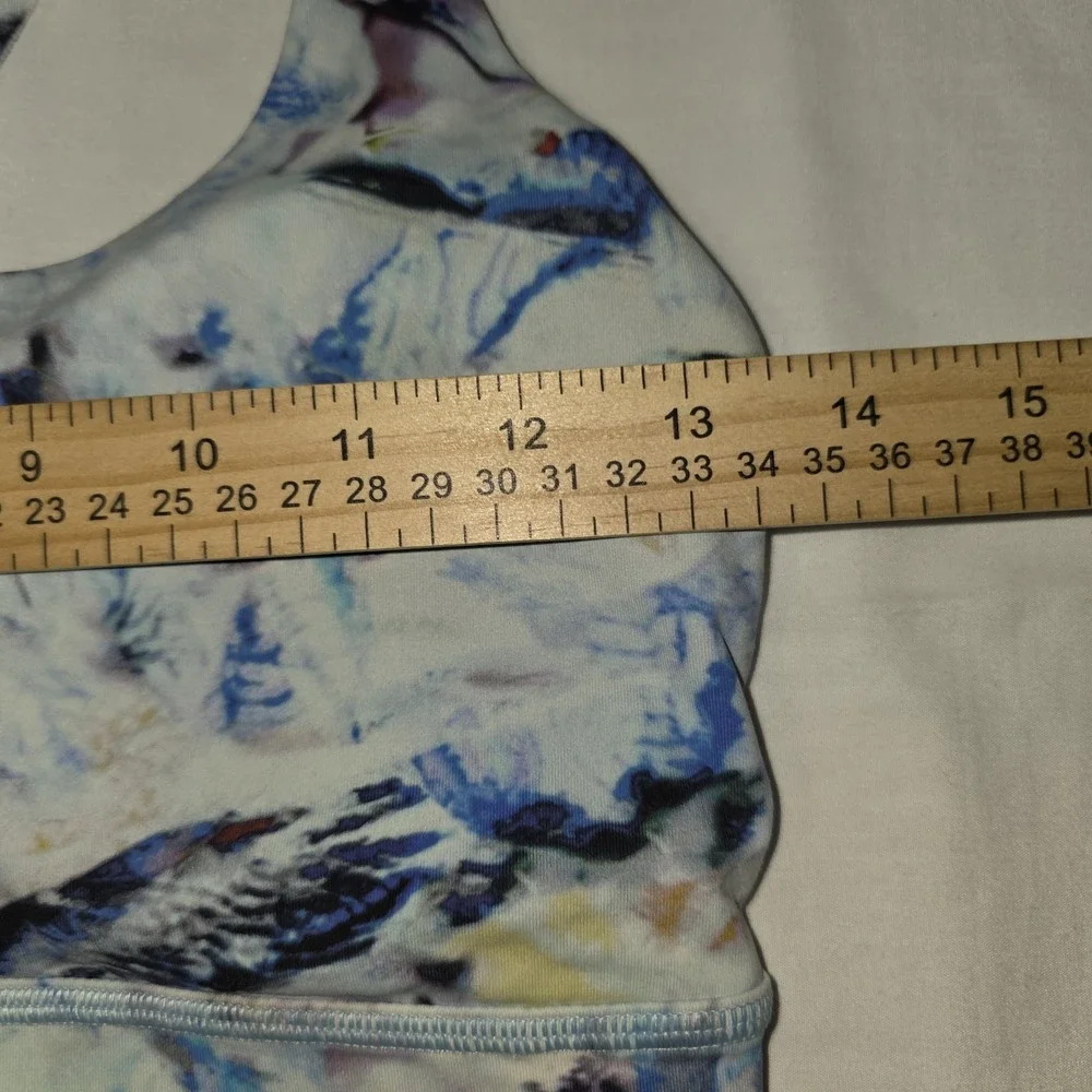 Lululemon Athletica Size 8 Free To Be Mind Over Miles Light Blue Sports Bra